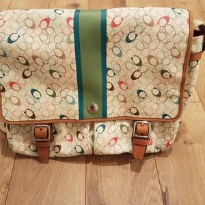 Authentic Coach Signature Diaper/Canvas Bag